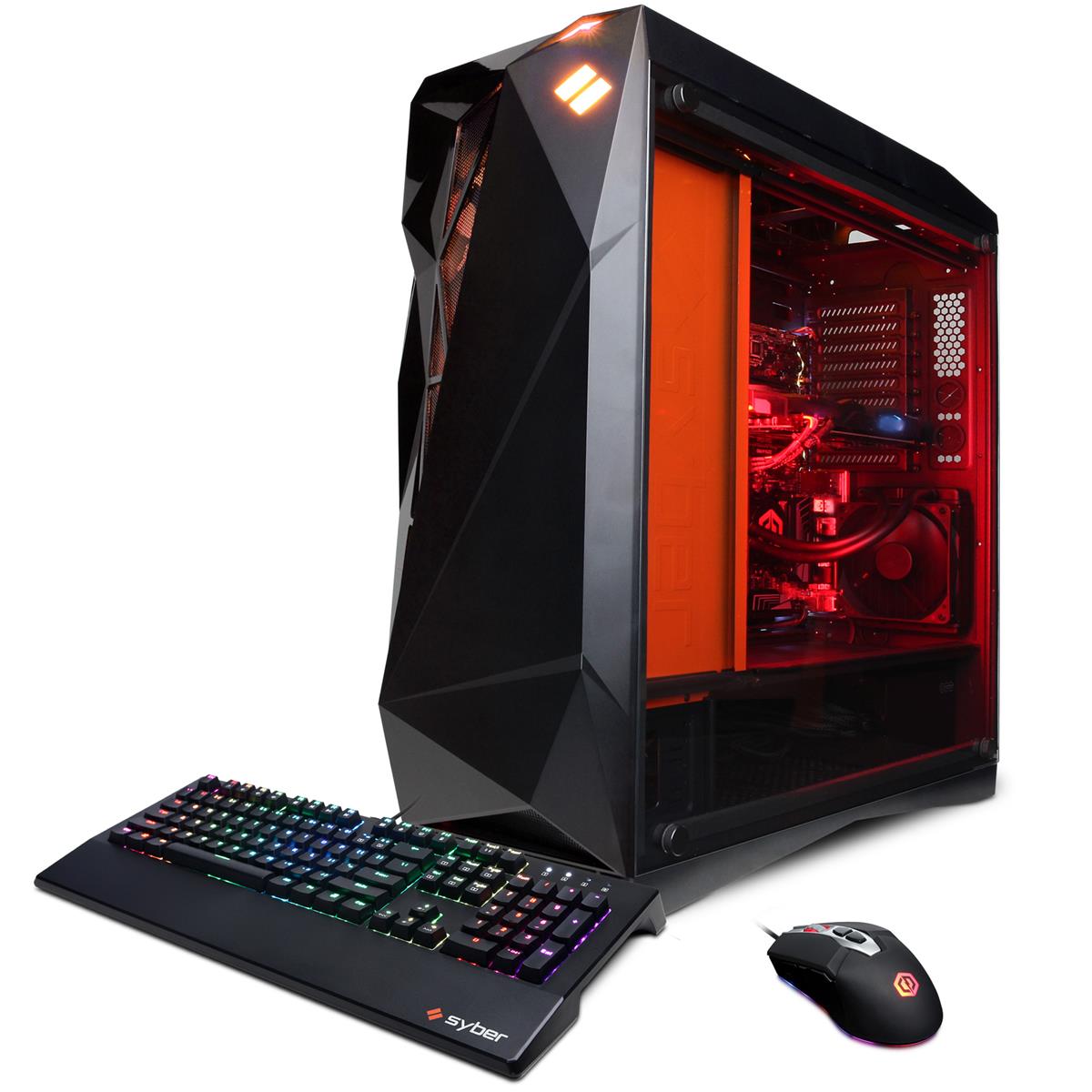 CyberPowerPC Syber Forti SFG9EX Gaming Desktop Computer, Intel Core i9-9900K 3.6GHz